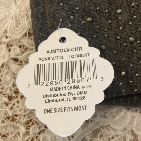 NWT EMBELLISHED Gloves Jack & Missy fleece lined texting gloves BROWN FAB! - Picture 10 of 10